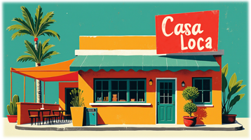 Casa Loca Restaurant illustration